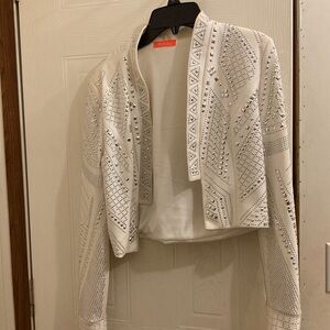 Banjul White Embellished Jacket
